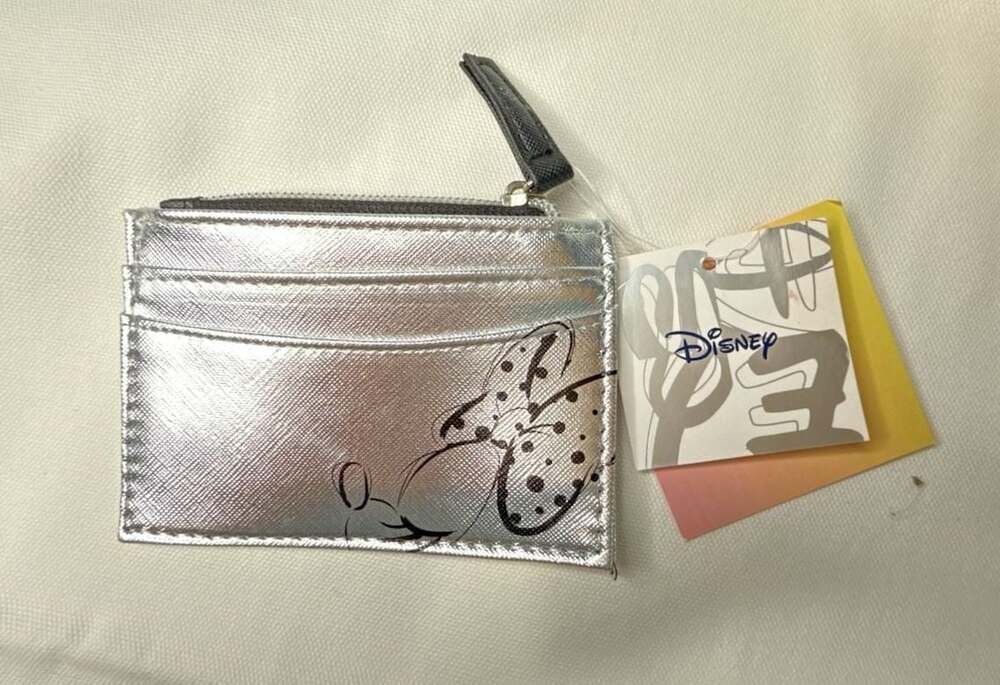 Danielle Nicole Disney Minnie Mouse Metallic Silver Cardholder Coin Purse